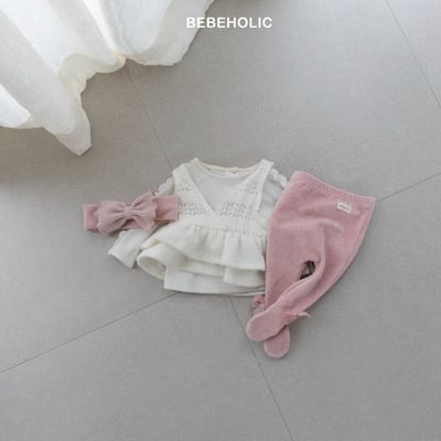 Bebe holic29｜(3m-18m) 燈芯絨蝴蝶結褲襪9