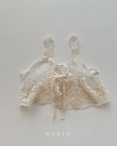 AOSTA60｜(Free) 蕾絲綁帶外罩衫1