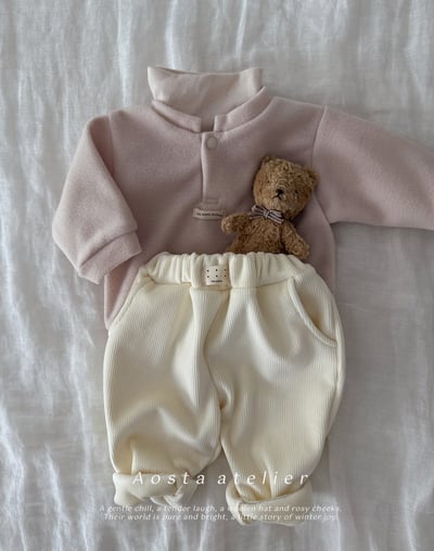 AOSTA46｜(6m-5y) 絲絨休閒縮口褲6