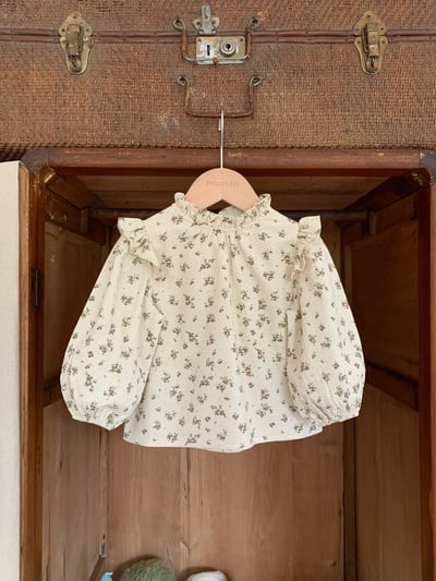 JE589｜(73cm-120cm) 燈芯絨背心洋裝/碎花荷葉上衣25