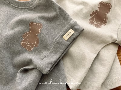 Valubebe 65｜(65-90cm) 小熊捲袖上衣4