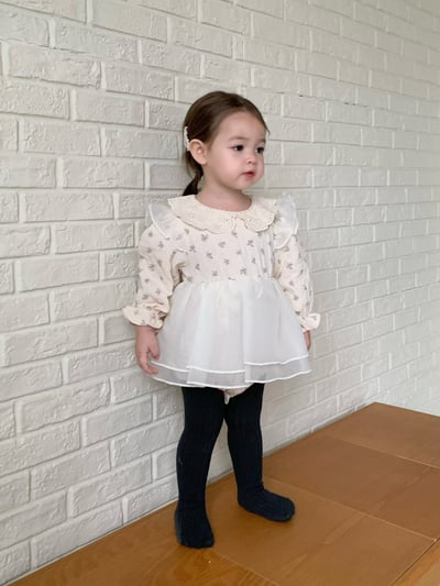 JE609｜(66cm-90cm) 碎花薄紗包屁衣17