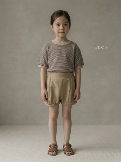 Mon petit14｜(73-118cm) 棉麻抓皺短褲8