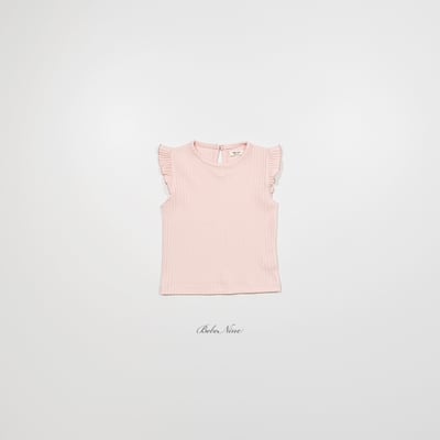 bebe nine20  (65cm-115cm) 3色素色荷葉邊上衣6