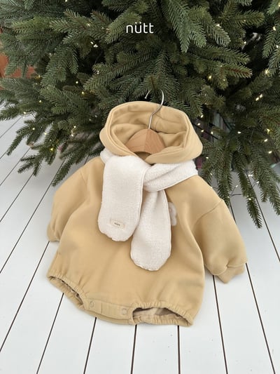 Nutt08｜(3m-16m) 簡約連帽包屁衣含圍巾11