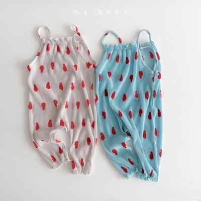 my_bebe18｜(80-110cm) 褶皺細肩連身褲1