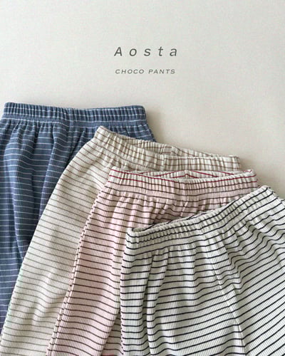 AOSTA40｜(6m-5y) 條紋縮口長褲17