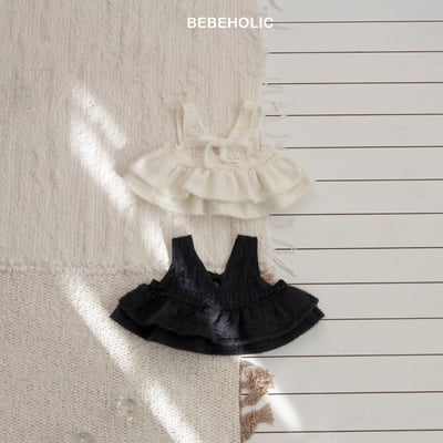 Bebe holic16｜(free) 針織V領荷葉裙襬背心6