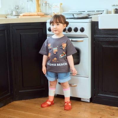 1st blue02｜(~93-118cm) 蝴蝶結滾邊刺繡短褲4