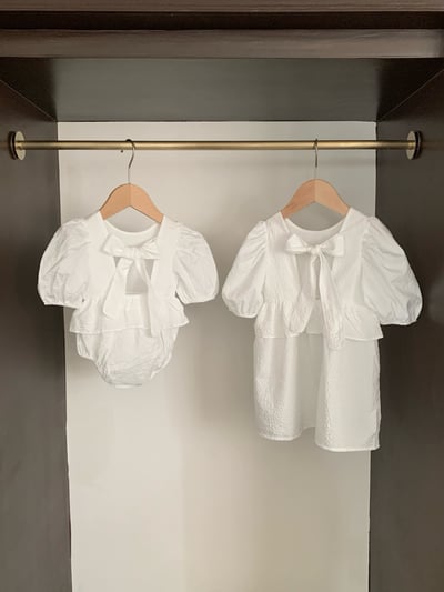 JE26｜(66-120cm) 泡泡袖綁帶包屁衣/洋裝24