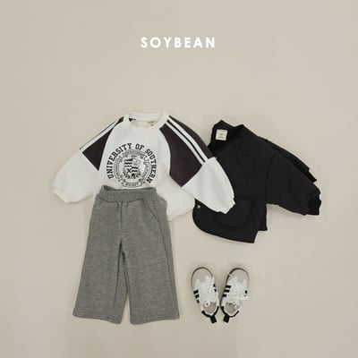 Soybean77｜(75cm-118cm) 舒適抓絨寬褲6
