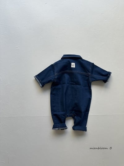 Bloom.b46｜(0m-18m) 有領牛仔連身衣7