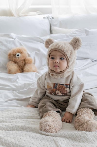 M-KIDS40｜(65-115cm) 2色美國小熊印花休閒上衣13