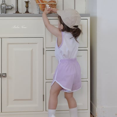 bebe nine07  (65cm-115cm) 2色愛心捲餅無袖套裝12