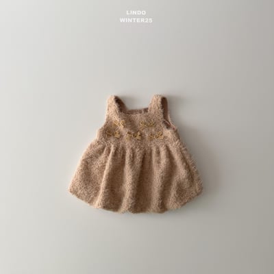 Lindo65｜(80cm-125cm) 緞帶絨毛氣球洋裝9