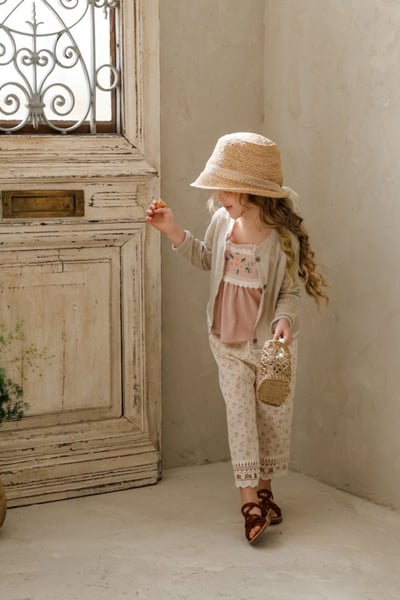 FLO21｜(75-140) 蕾絲開衫素外套3