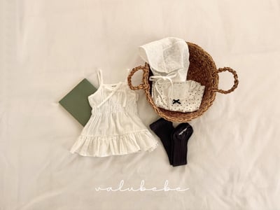 Valubebe 57｜(65-90cm) 褶皺吊帶洋裝8