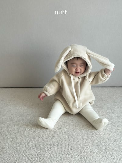 Nutt09｜(3m-16m) 小兔刷毛連身包屁衣16