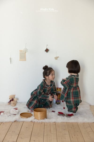 ALADIN22｜(75cm-114cm) 聖誕格紋蕾絲家居套裝13