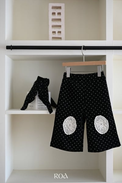 ROA29｜(80cm-120cm) 2色氣質點點吊帶褲4