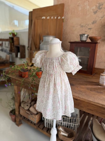 Marron09｜(3m-18m 1y-6y) 復古小碎花套裝9