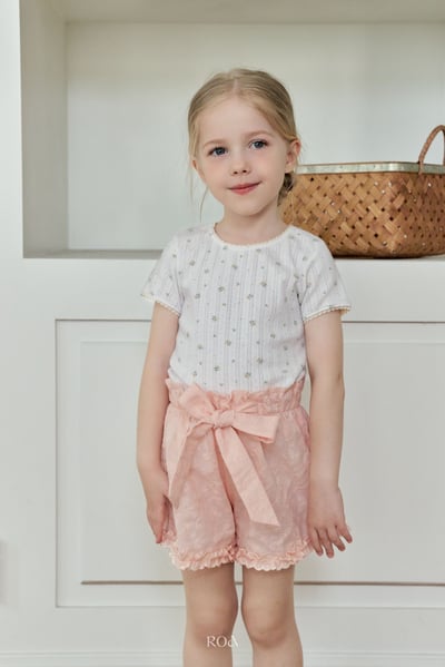 ROA25｜(6m-18m) 2色蕾絲滾邊碎花上衣2