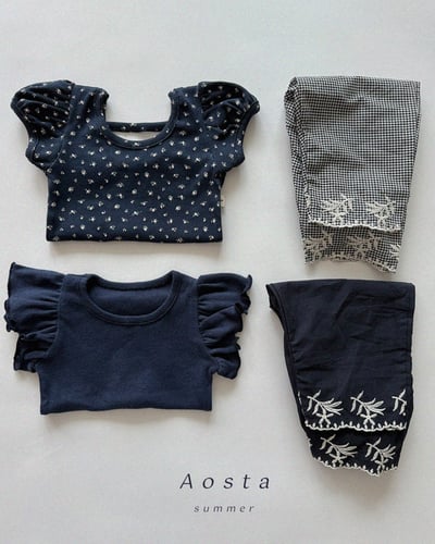 AOSTA05｜(6m-5y) 2色公主泡泡袖上衣5