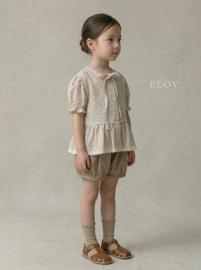 Mon petit16｜(73-118cm) 碎花裙擺公主袖襯衫11