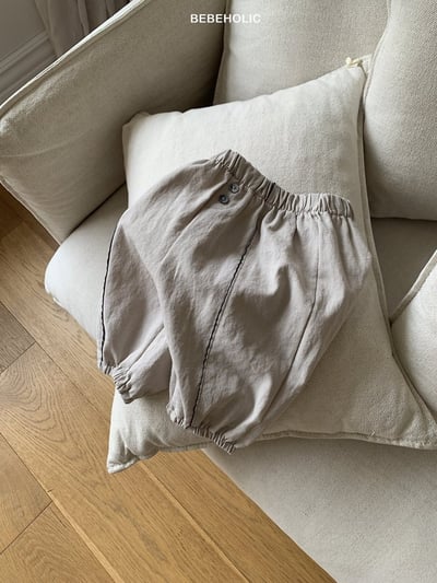 Bebe holic03｜(3m-18m) 簡約亞麻褲10