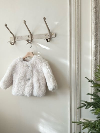 MONBEBE50｜(1y-8y-mom) 奶油厚刷毛外套12