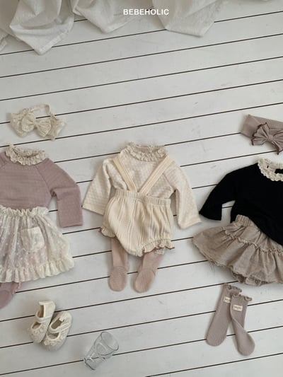 Bebe holic34｜(3m-18m) 花瓣蕾絲立領上衣16