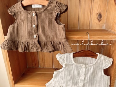 Valubebe 33｜(65-90cm) 泡泡袖方領襯衫3