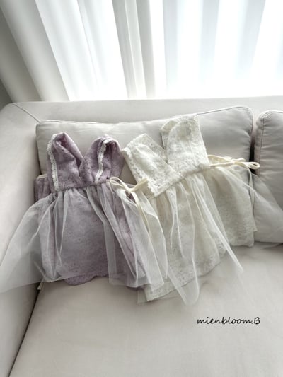 Bloom.b44｜(0m-24m/85cm-125cm) 蕾絲薄紗背心洋裝4