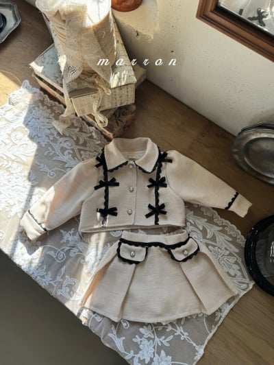 Marron54｜(1y-6y) 古典蕾絲滾邊套裝15