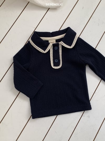 Bebe holic35｜(3m-18m) 蕾絲滾邊有領上衣8