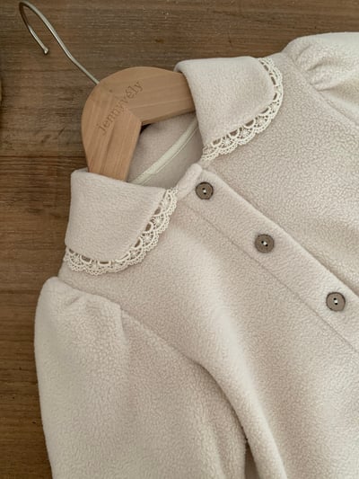 JE606｜(73cm-100cm) 毛呢蕾絲領吊帶包屁套裝10