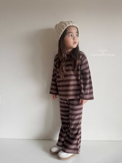 Monpetitbebe12｜(70cm-110cm) 條紋羅紋套裝4