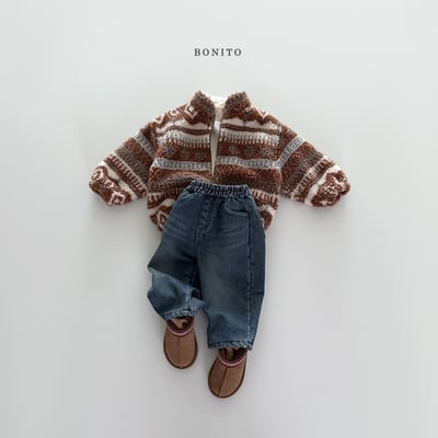 Bonito46｜(75cm-125cm) 北歐刷毛拉鍊外套10