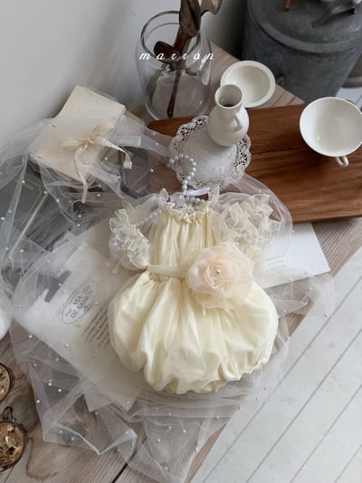 Marron05｜(3m-18m 1y-6y) 玫瑰花公主包屁衣/洋裝9