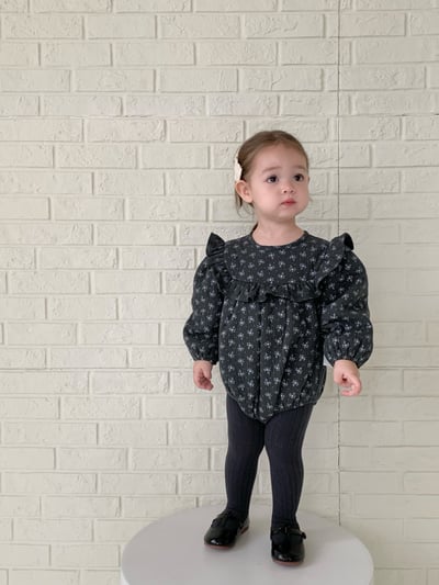 JE631｜(66cm-90cm) 花卉鋪棉綁帶包屁衣12