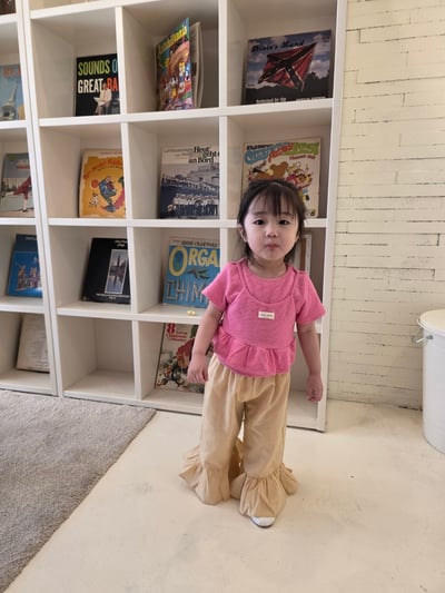 Color17｜(75-115cm) 荷葉邊兩件式上衣15