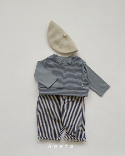 AOSTA17｜(6m-5y) 線條直筒長褲13