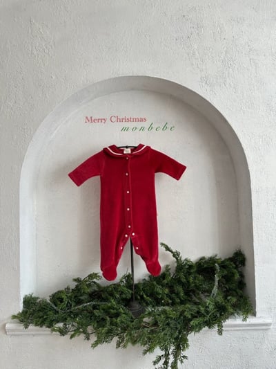 MONBEBE38｜(0m-6m) 水手領連身排扣衣2