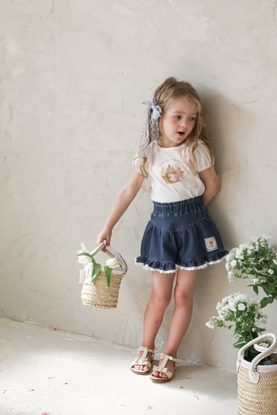 FLO12｜(75-140) 兔兔公主袖上衣13