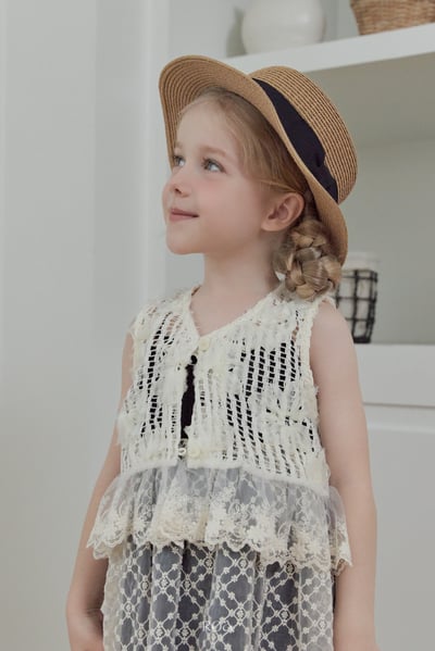 ROA22｜(6m-18m) 1色蕾絲鏤空背心7