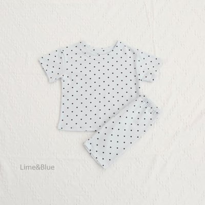 LIME&BLUE29｜(80-118cm MOM-DAD)  明星波點親子套裝14