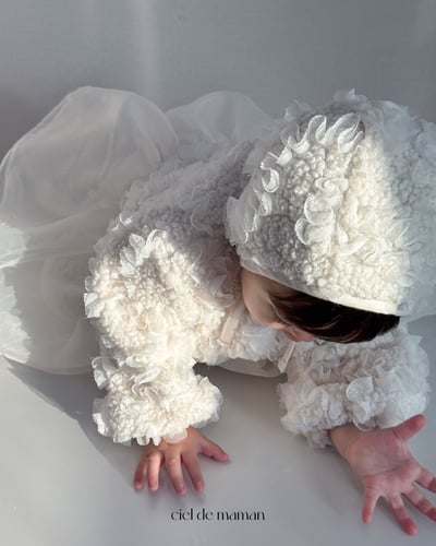 Cieldemaman20｜(3M~15M)  氣質雲朵洋裝含帽子13