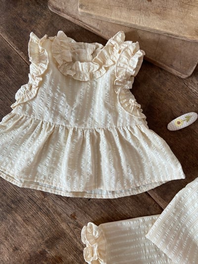 Anne Shirley13｜(3m-22m) 1色花邊滾無袖套裝6