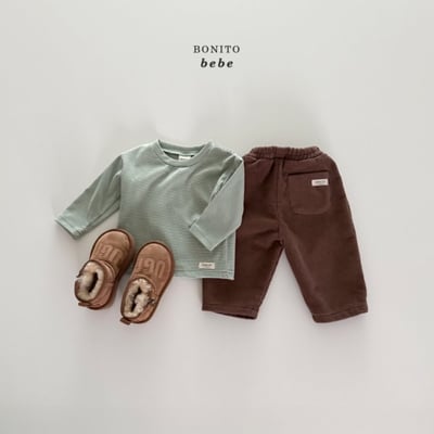 Bonito83｜(3m-18cm) 燈芯絨直筒長褲5