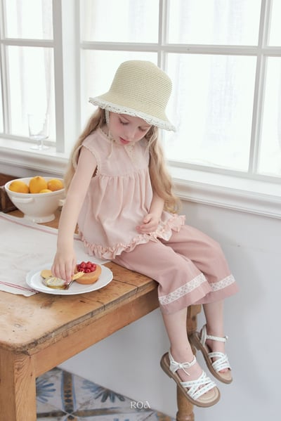 ROA18｜(6m-18m) 2色蕾絲滾邊荷葉擺背心16